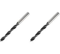 wolfcraft 7605010 Foret à bois cylindrique CV Argent ø 5 x 86 mm (Lot de 2)