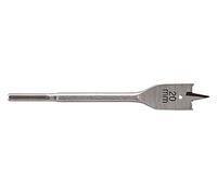 wolfcraft 7638000 1 Mêche Plate Ws, Ø 20 Mm, Longueur 152 Mm, Queue 6 Pans, Pointe de Centrage Affûtée argent