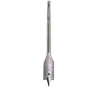 wolfcraft 7641000 1 Mêche Plate Ws, Ø 25 Mm, Longueur 152 Mm, Queue 6 Pans, Pointe de Centrage Affûtée argent