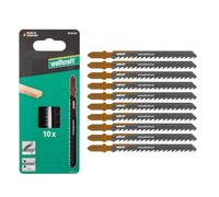 wolfcraft 8010100 - Lame de scie sauteuse, coupe rapide - Lame HCS avec queue en T - Idéale pour les lattes de toit et autres bois tendres - Profondeur de coupe 50 mm