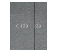 wolfcraft 8406600 4 Patins Largeur 115 x Longueur 280 mm en Maille de Carbure de Silicium Grains 2 x 120 et 2 x 220 Argent