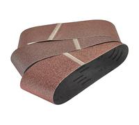 wolfcraft 8415000 - Lot de 5 Bandes Abrasives 76 x 457 mm - Grain 40/80/120