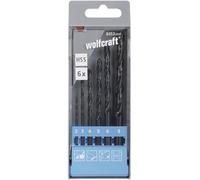 Wolfcraft 8453000 HSS Jeu de forets pour le métal 6 pièces laminé au rouleau tige cylindrique 1 set