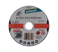 Wolfcraft Disques à tronçonner 8460000 - 3 disques inox Ø115×1,2×22,2 mm version droite
