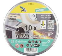 Wolfcraft 8463000 Disque à tronçonner diamanté 125 mm 10 pc(s) acier inoxydable (antirouille), métal