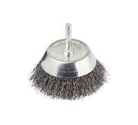 wolfcraft 8472000 Brosse fil en Acier soucoupe ø 50 mm queue ronde ø 6 mm