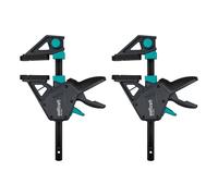 wolfcraft 8662060 - Lot de Serre-Joints à une main PRO MAX - Saillie 110mm - Force de serrage 250kg - Ouverture 150mm - Fonction Ecarteur 220-710mm