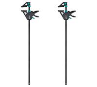 wolfcraft 8668060 - Lot de Serre-Joints à une main PRO MAX - Saillie 110mm - Force de serrage 250kg - Ouverture 915mm - Fonction Ecarteur 220-1175mm