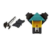 Wolfcraft 8728000 1 Fraise D'encastrement Ø35 Mm, Queue Ø 10 Mm, Longueur 90 Mm + Guide de Pose,argent & 3051000 Presses D'angles ES22 pour Planches de 10 à 22 mm d'Epaisseur - 2 pièces