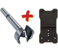 Wolfcraft Kit fraise à bois d'encastrement 8728000 Ø35 mm pour charnières gabarit inclus 2 pièces