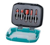 Wolfcraft Coffret 8753000 de 5 fraises à rainurer CT Ø 8 mm multicolore