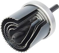 wolfcraft 8917000 Kit de Scie cloche 4 lames ø 25/35/43/53 mm spécial cross de plomberie