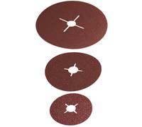 Wolfcraft 8WH60000CJ07 Papier abrasif pour plateau de ponçage non perforé Grain 24, 40, 60, 100 (Ø) 115 mm 20 pc(s)