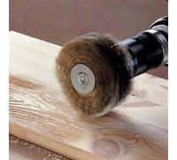 Wolfcraft Brosse à structurer le bois 2265000 – Queue 8 mm – Diamètre 80 x 35 mm