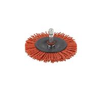 wolfcraft Brosse Circulaire en Nylon Agressive pour Perceuse | Fil nylon gros grains pour bois, metal et pierre, ideale pour nettoyer et decaper, 1500000