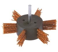 Wolfcraft Brosse rotor en nylon, tige 6 mm, rouge = agressif