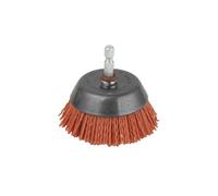 Wolfcraft Brosse soucoupe 1506000 – Fil nylon gros grains – Ø 65 mm, longueur 20 mm