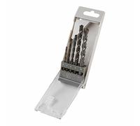 wolfcraft Coffret de 5 Forets à Béton HM-CT, Ø 4-10 mm | Mèches en acier trempé pour maçonnerie, pierre et marbre. Angle de pointe 130°, DIN ISO 5468, laminé argent. 8450000