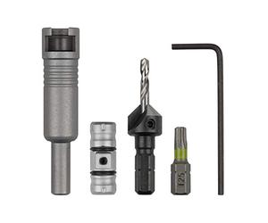 wolfcraft Coffret FlipBit 4 Pièces pour Percer, Fraiser et Visser