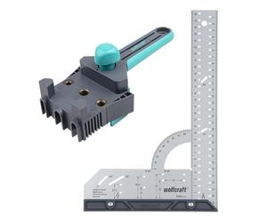wolfcraft Coffret projet « Mesurer et cheviller » - 8655000-2 outils astucieux pour les assemblages chevillés