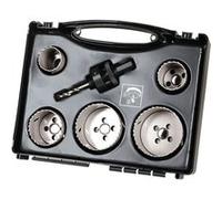 wolfcraft 3764000 - Coffret Scie Cloche BIM - Diamètre 35, 40, 51, 65 et 68 - Adaptateur 6 Pans et Foret de Centrage - 5 pièces