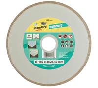 WOLFCRAFT Disque céramique à tronçonner ø 180mm alésage 30mm avec bague de réduction de 25,4mm avec une hauteur de segment 5mm