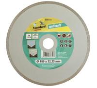 wolfcraft 8383000 1 Standard Ceramic Ø 180 mm, Hauteur de Segment 5 mm, Alésage Ø 22,2 mm, Fritté, Bord Contine, en 13236 Argent