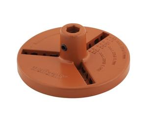 wolfcraft Embase Ø 90 mm pour Lames de Scie Trépan de 33 à 83 mm | Support robuste pour cloches de perçage, compatible avec foret centreur CT Ø 8 mm et trépans wolfcraft. 3472000