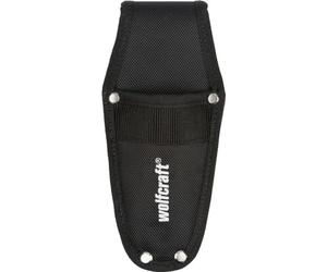 wolfcraft Étui à Couteau de Poche - Holster de Ceinture Robuste en Noir | Support renforcé anti-perforation avec rivets solides pour le travail, dimensions 50x110x220 mm, art. 4281000
