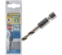 Wolfcraft HSS-G 4mm 53/20 mèche à métaux - tige hexagonale