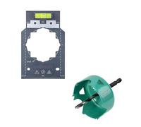 wolfcraft Kit de projet « Installer des boîtes murales creuses » Ø 68 mm - Pour la préparation des installations électriques dans les cloisons sèches - 5901000