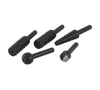 wolfcraft Kit râpe et fraisoir, 5 pcs I 2540000 I Pour les profilages creux et l'enlèvement rapide de matière