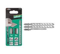 wolfcraft Lame de scie sauteuse pour le set de projet « Construction sèche », 3 pcs - Pour des coupes droites et courbes dans les plaques de plâtre - 2344000