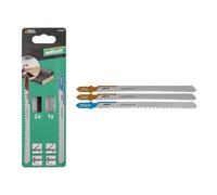 wolfcraft Lame de scie sauteuse pour le set de projet « Montage de cuisine », 3 pcs. - Pour des coupes dans le bois revêtu et les profilés métalliques et plastiques- 2342000
