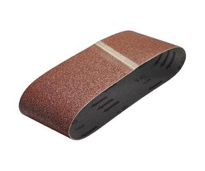 wolfcraft Lot de 3 Bandes Abrasives Grain 40, 100 x 690 mm pour Ponceuse | Bande abrasive en corindon pour bois et métal, compatible avec Virutex AF11, LB31E et LB31EA. Article 3122000