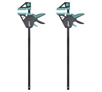 wolfcraft Lot Serre-joint à une main PRO - Ouverture 450 mm, Force 150 kg | Outil 2-en-1 avec fonction écarteur, poignée ergonomique et grandes surfaces de serrage caoutchoutées, réf 8672060