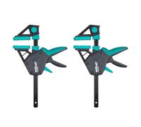 wolfcraft Lot Serre-Joints à une main Ergo - Force de serrage 150 kg -8675060 - Le serre-joint ergonomique pour une utilisation polyvalente - Ouverture 150 mm