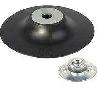 wolfcraft Plateau de Ponçage M14 pour Meuleuse d'Angle, Ø 125 mm | Support de disque abrasif robuste avec écrou de serrage M14 pour ponçage angulaire efficace, 2454000