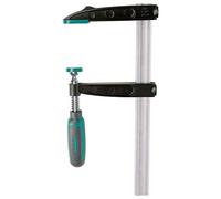 wolfcraft Serre-joint à Vis SZ 80-150, Presse de Serrage en Acier | Outil de serrage ergonomique avec filetage trapézoïdal et axe métal galvanisé, saillie 80 mm, force 240 kg. 3610000