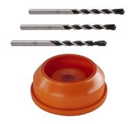 wolfcraft Set de forets à béton "Professional", 4 pièces I 8640000 I Pour un perçage sans poussière dans le béton, la pierre artificielle et la pierre naturelle