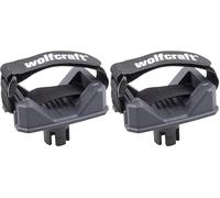 wolfcraft Support de tuyau pour aspirateur I 6891000 I Pour travaux sans poussière sur toutes les tables Master de wolfcraft, Noir (Lot de 2)