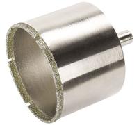 Wolfcraft Trépan diamant céramique avec éponge, tige 10 mm pour perceuse Ø 65