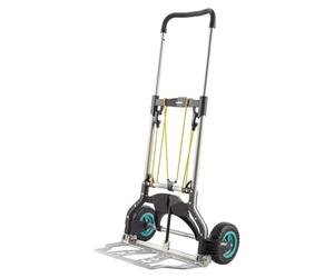 Wolfcraft TS 850 Offroad - Diable Pliable Tout Terrain - Charge 100 kg | Chariot de transport avec pneus profilés extra-larges, système de pliage rapide et barre transversale. 5503000