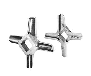 WolfCut Couteau inox Croix Taille 10 & 12 - pour hachoir à viande reber type n.12el9501 N, Alexandre, Bartscher fw80,12sqo réseau, GASTROBACK 41402