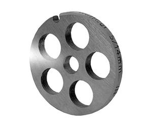 WolfCut Disque à trous en inox Taille 5 - 14,0 mm pour hachoir à viande Jupiter, Bosch, Alexanderwerk, Westmark