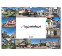 Wolfenbüttel - Historisches Fachwerk (Wandkalender 2026 DIN A2 quer), CALVENDO Monatskalender: Die Stadt Wolfenbüttel liegt an der Oker, in Niedersachsen, südlich von Braunschweig.