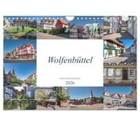 Wolfenbüttel - Historisches Fachwerk (Wandkalender 2026 DIN A4 quer), CALVENDO Monatskalender: Die Stadt Wolfenbüttel liegt an der Oker, in Niedersachsen, südlich von Braunschweig.
