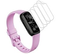 WolfFancy Lot de 4 films de protection d'écran anti-bulles pour Fitbit Inspire 3 - Protection d'écran anti-rayures - En TPU souple