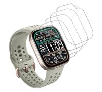 WolfFancy Lot de 4 films de protection d'écran en TPU souple pour Amazfit Bip 6 46 mm Protection d'écran Bords incurvés pour Amazfit Bip 6 46 mm Verre blindé incassable Ajustement précis