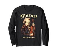 Wolfgang Amadeus Mozart Album Logo, Compositeur de Musique Classique Manche Longue